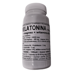 Melatonina 10mg + magnez + witamina B6 100 tab. Podkowa